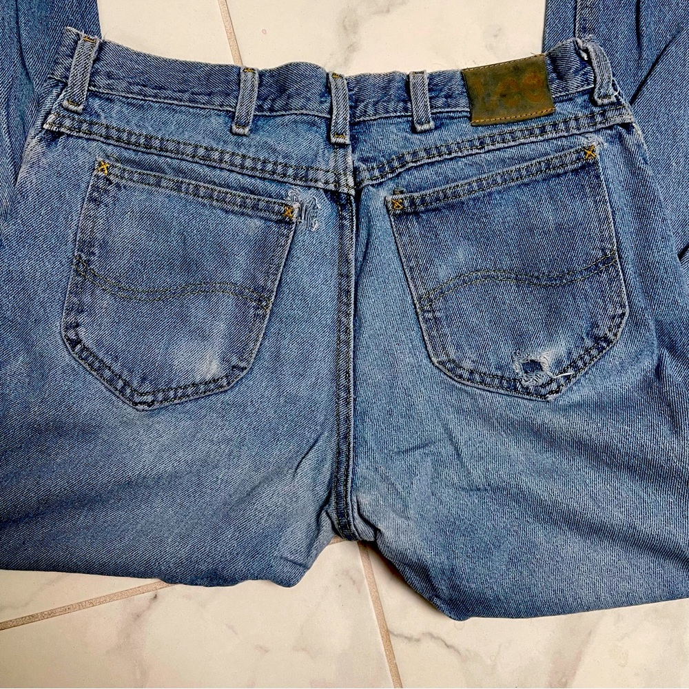 Vintage Lee Dungarees Classic Fit Old School Blue Denim Jeans 32x29 Straight Leg